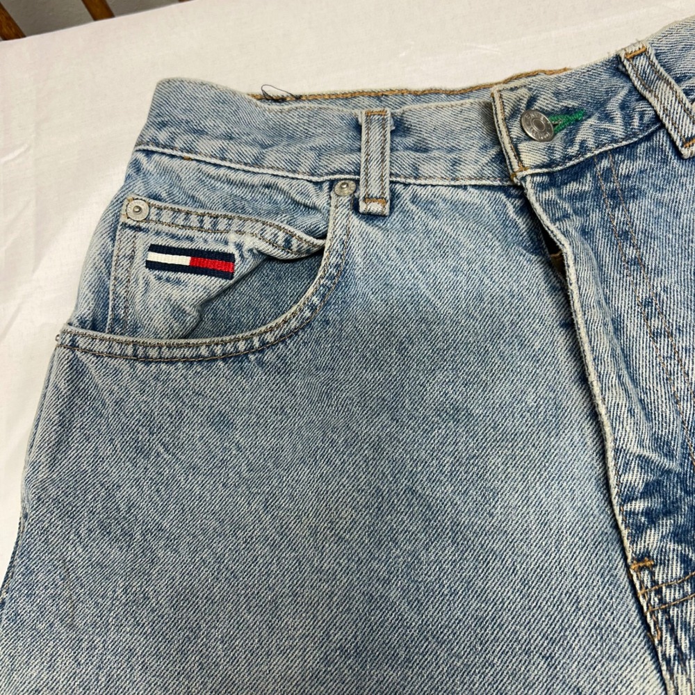 Vintage Tommy Hilfiger Carpenter Jeans Mens 29x34 Light Wash Baggy Denim Blue - Picture 3 of 10